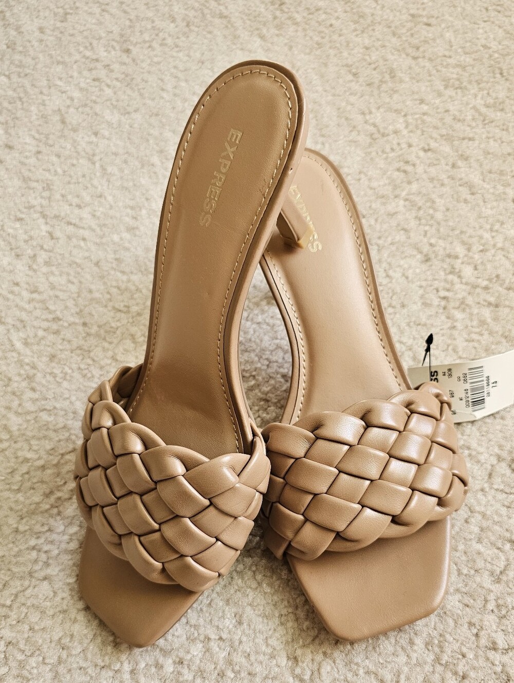 Express Braided Slide Mules in Tan - Picture 4 of 4